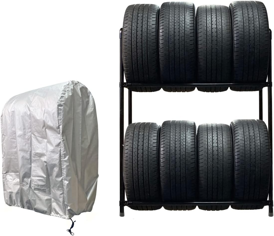 DUNLOP ダンロップ タイヤラックキャスター付き 大型 タイヤ収納